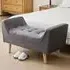 Armed Upholstered Bench - Dark Grey, Chenille