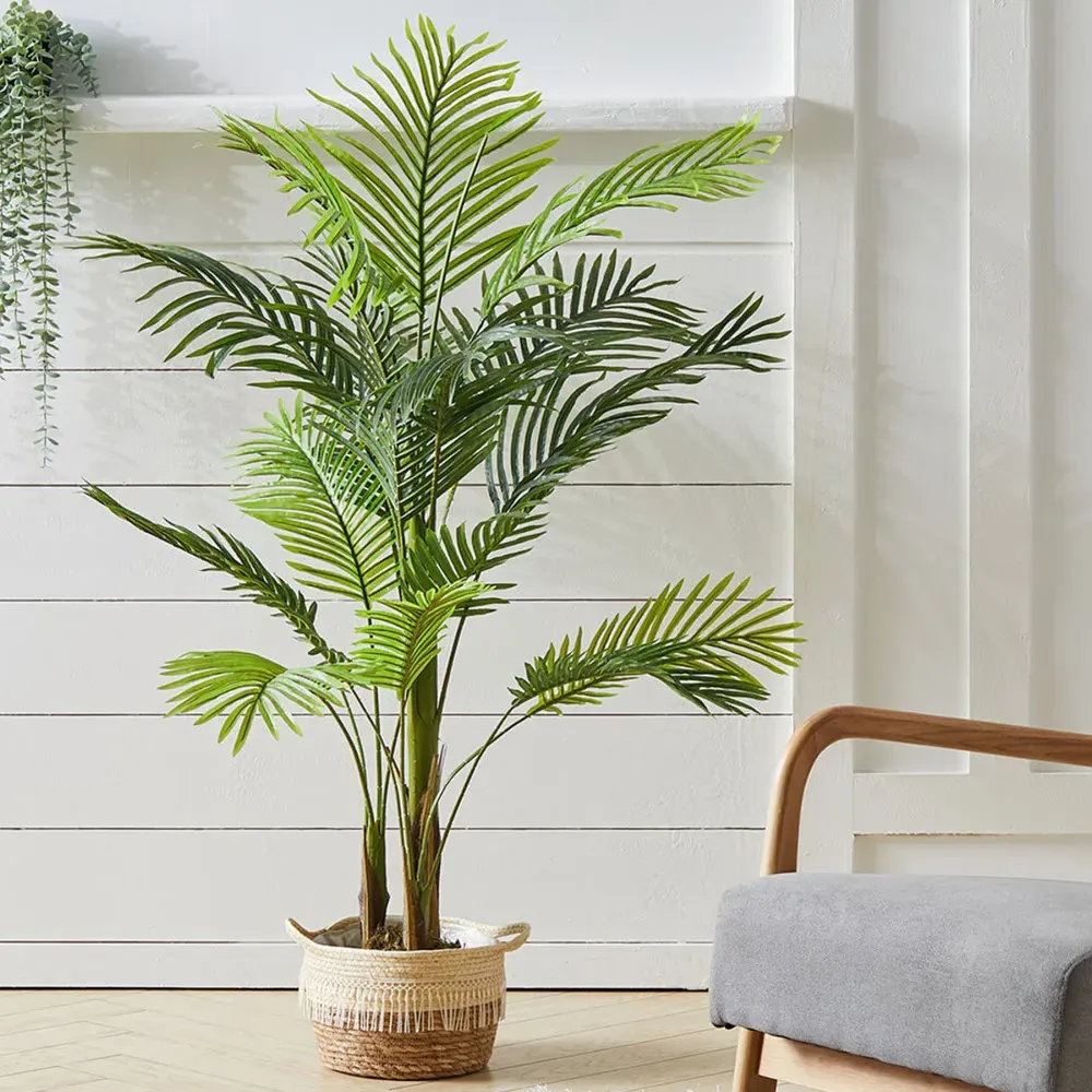 Artificial Bamboo Palm Tree in Pot - Green