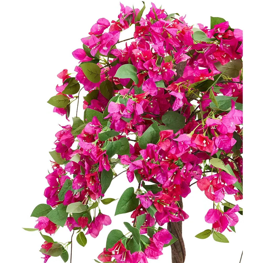 Artificial Bougainvillea Tree with Spiral Trunk - Red, Multi