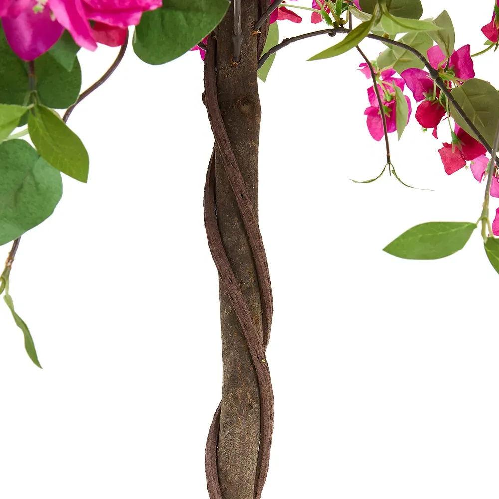 Artificial Bougainvillea Tree with Spiral Trunk - Red, Multi