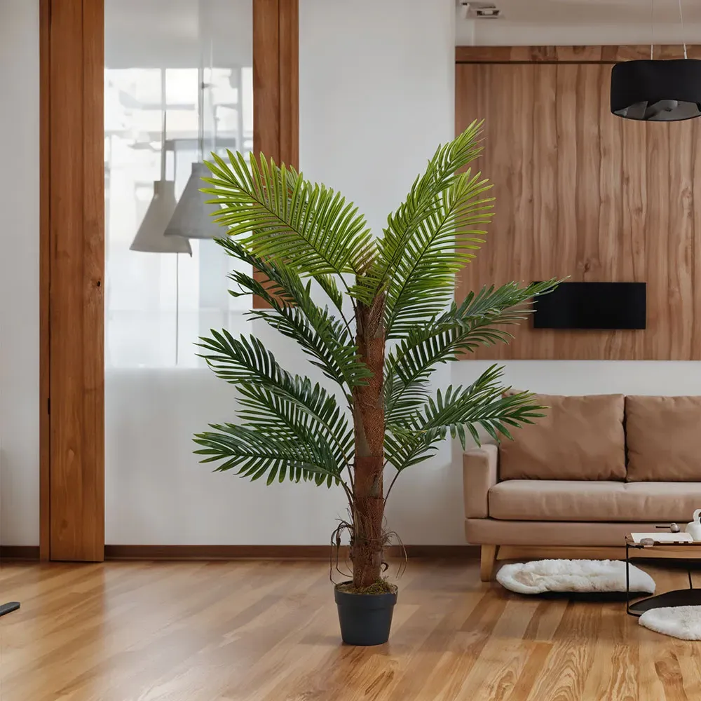 Artificial Palm Potted Tree Decoration 120cm - Green