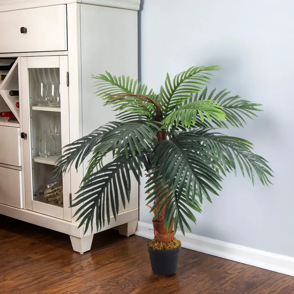 Artificial Palm Tree in Pot - Green
