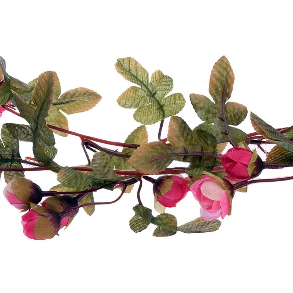 Artificial Rose Vine Hanging Garland - Light Pink