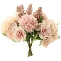 Artificial Silk Flower Bouquet for Wedding - Pink
