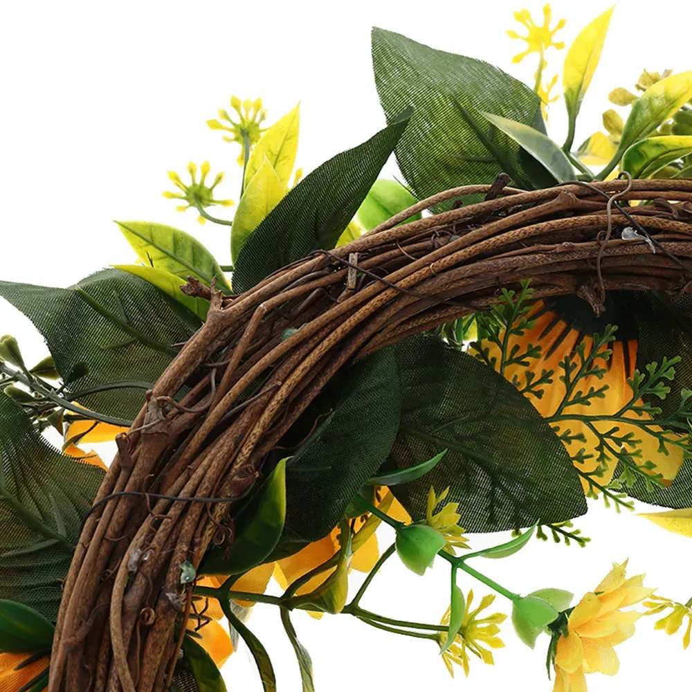 Artificial Sunflower Wreath - Yellow