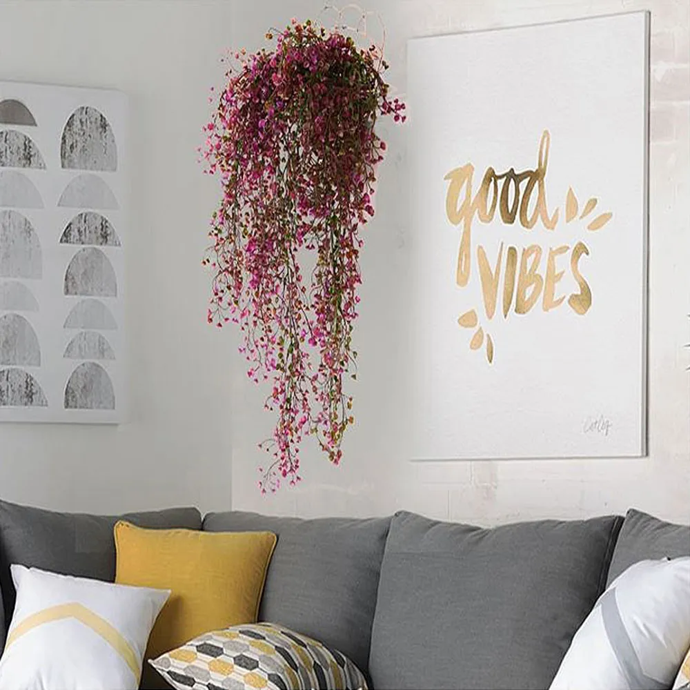 Artificial Vine Plants Hanging Decoration - Purple Red