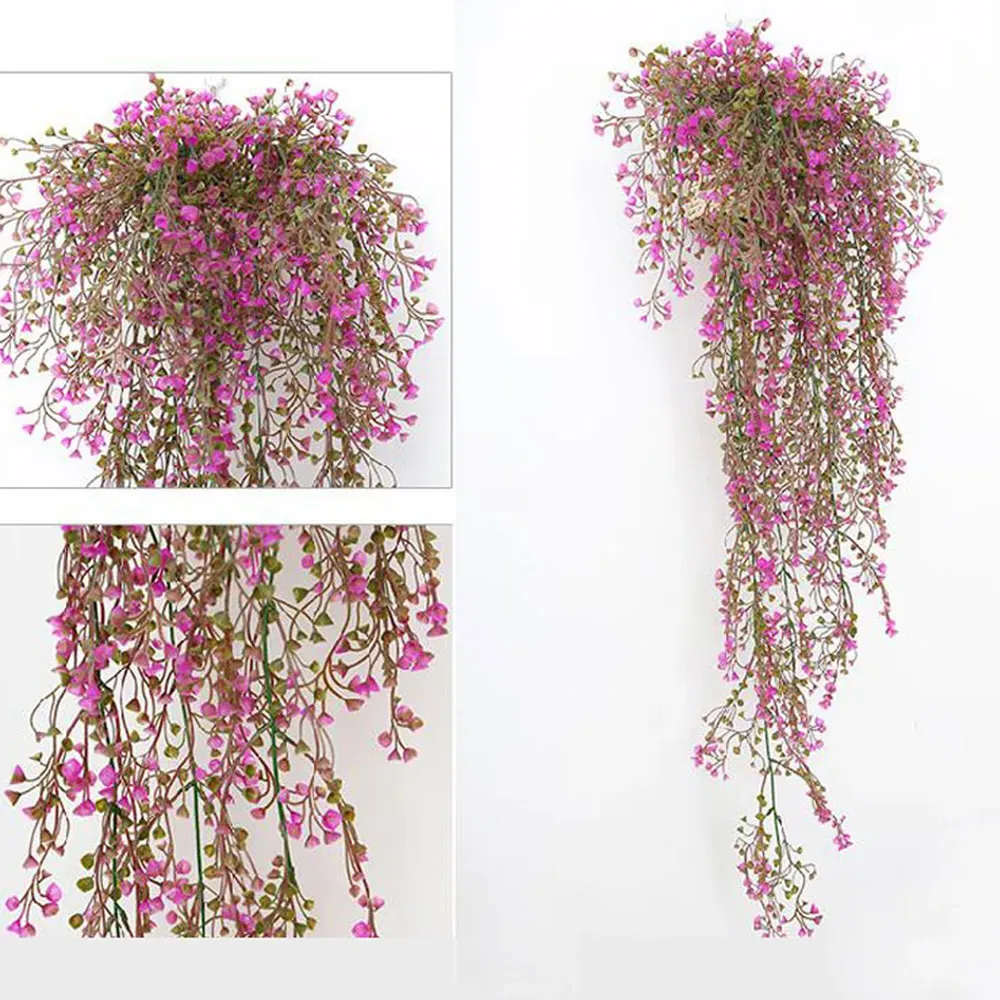 Artificial Vine Plants Hanging Decoration - Purple Red