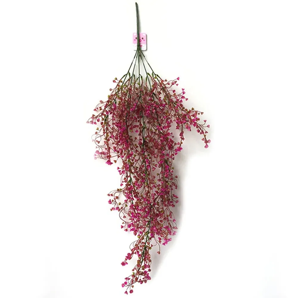 Artificial Vine Plants Hanging Decoration - Purple Red
