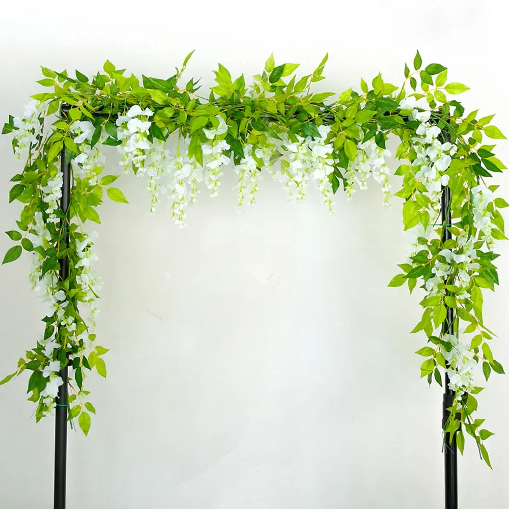 Artificial Wisteria Hanging Garland 2 Pack - Green