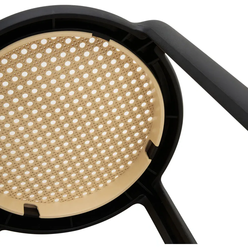 Backless Stacking Stool 6 Pack - Black, Plastic