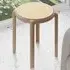 Backless Stacking Stool 6 Pack - Cream, Plastic