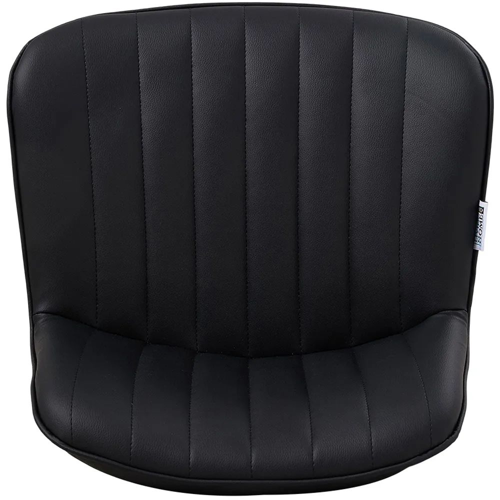 Bar Stools Set of 2 - Black, PU Leather