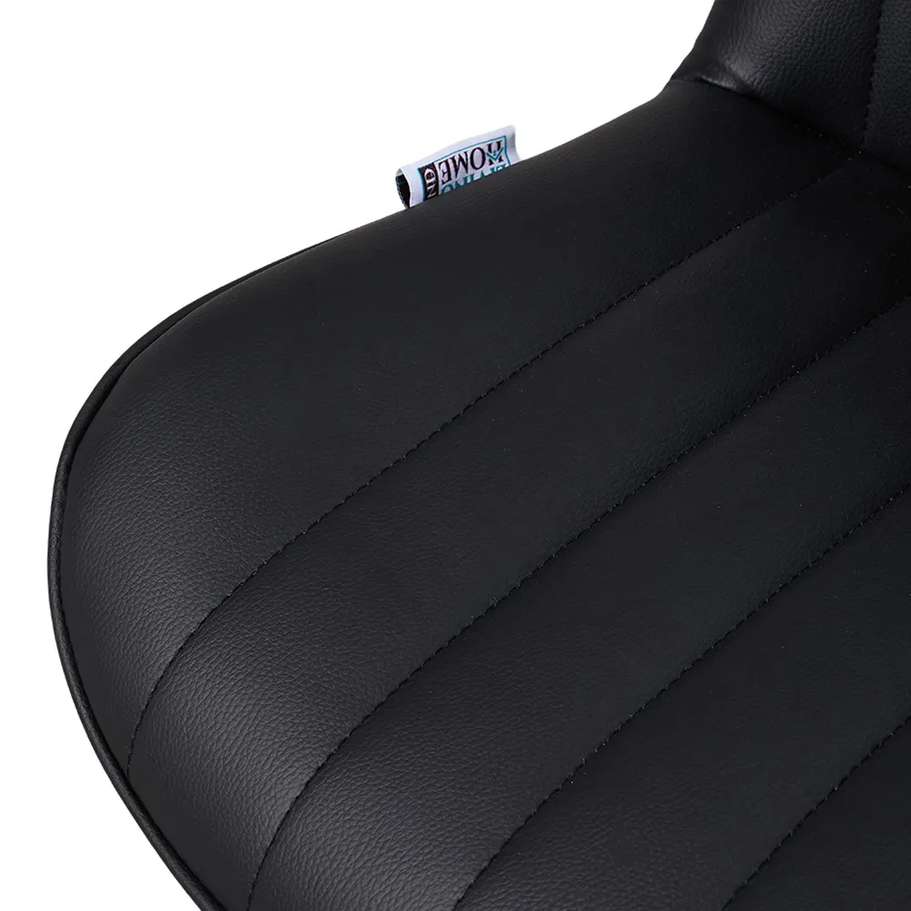 Bar Stools Set of 2 - Black, PU Leather