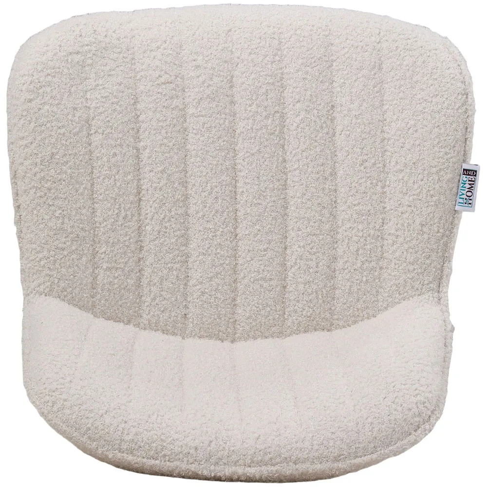 Bar Stools Set of 2 - White, Sherpa Fleece