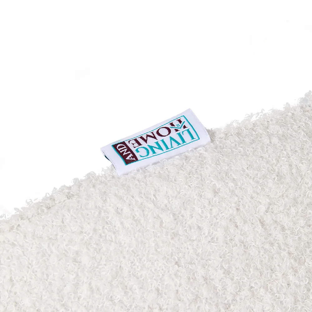 Bar Stools Set of 2 - White, Sherpa Fleece