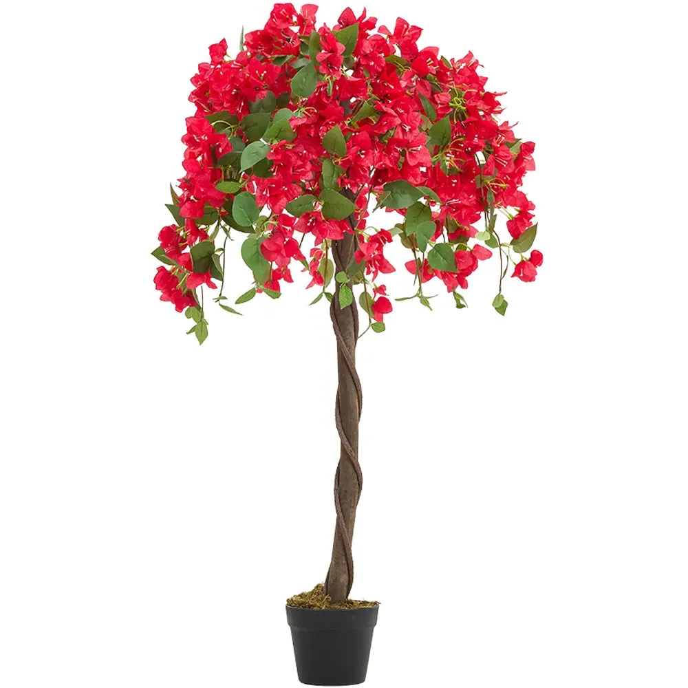 Bougainvillea Artificial Tree Decoration - Red