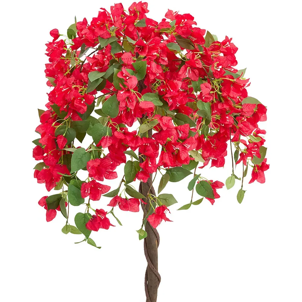 Bougainvillea Artificial Tree Decoration - Red