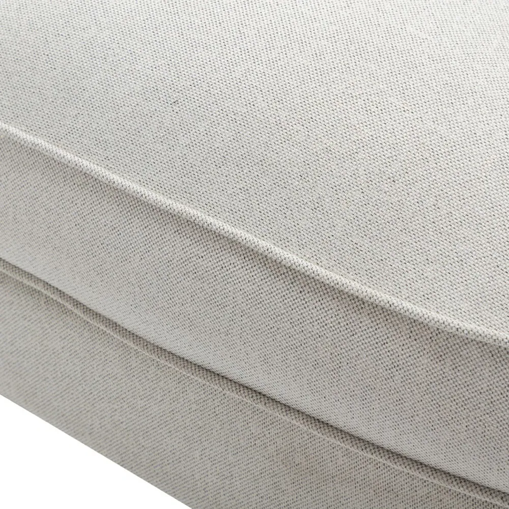 Button Back Linen Armchair - Cream