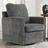 Chenille Swivel Lounge Chair - Grey