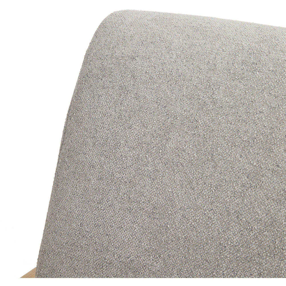 Chenille Upholstered Armchair - Grey