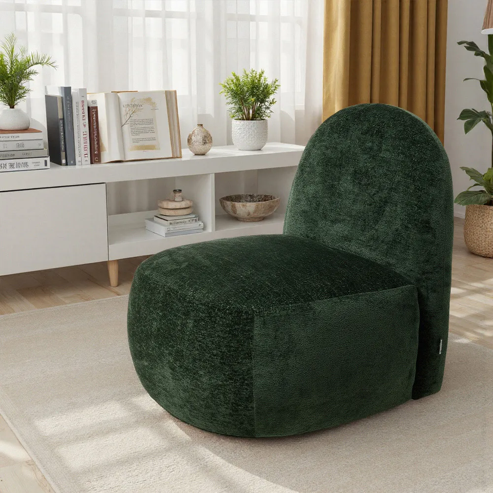 Chenille Upholstered Lounge Chair - Green