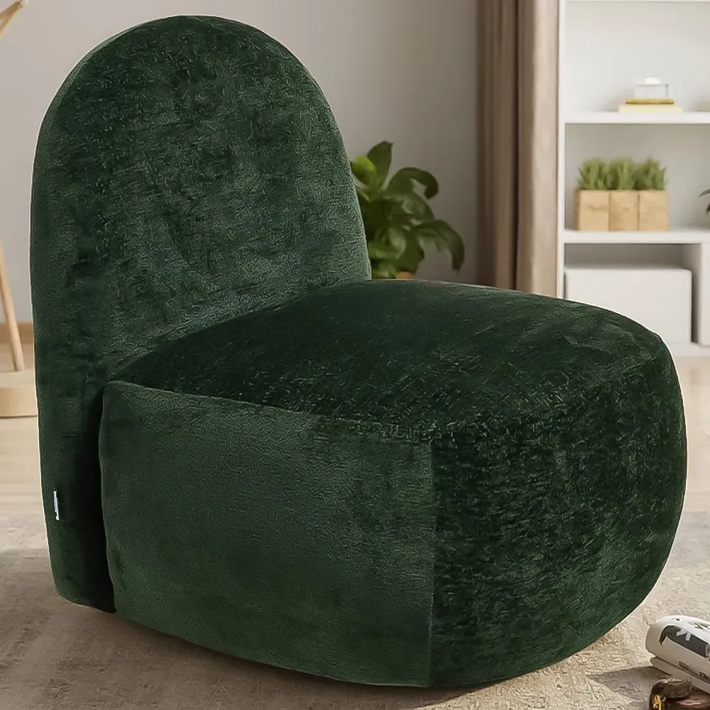 Chenille Upholstered Lounge Chair - Green image