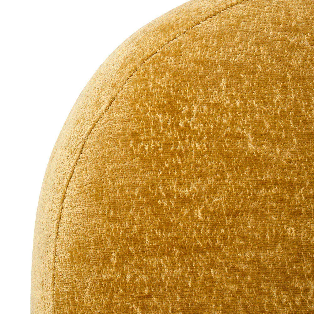 Chenille Upholstered Lounge Chair - Yellow