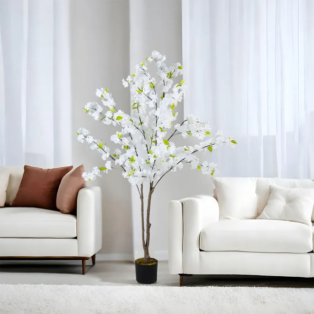 Cherry Blossom Artificial Tree Decoration - White