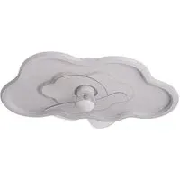 Cloud 15 inch Dimmable LED Ceiling Fan Light - White