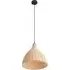 Conical Rattan Pendant Shade with Tri-Colour Bulb - Natural