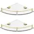 Corner Wall Shelf 2 Pack - Gold, Glass