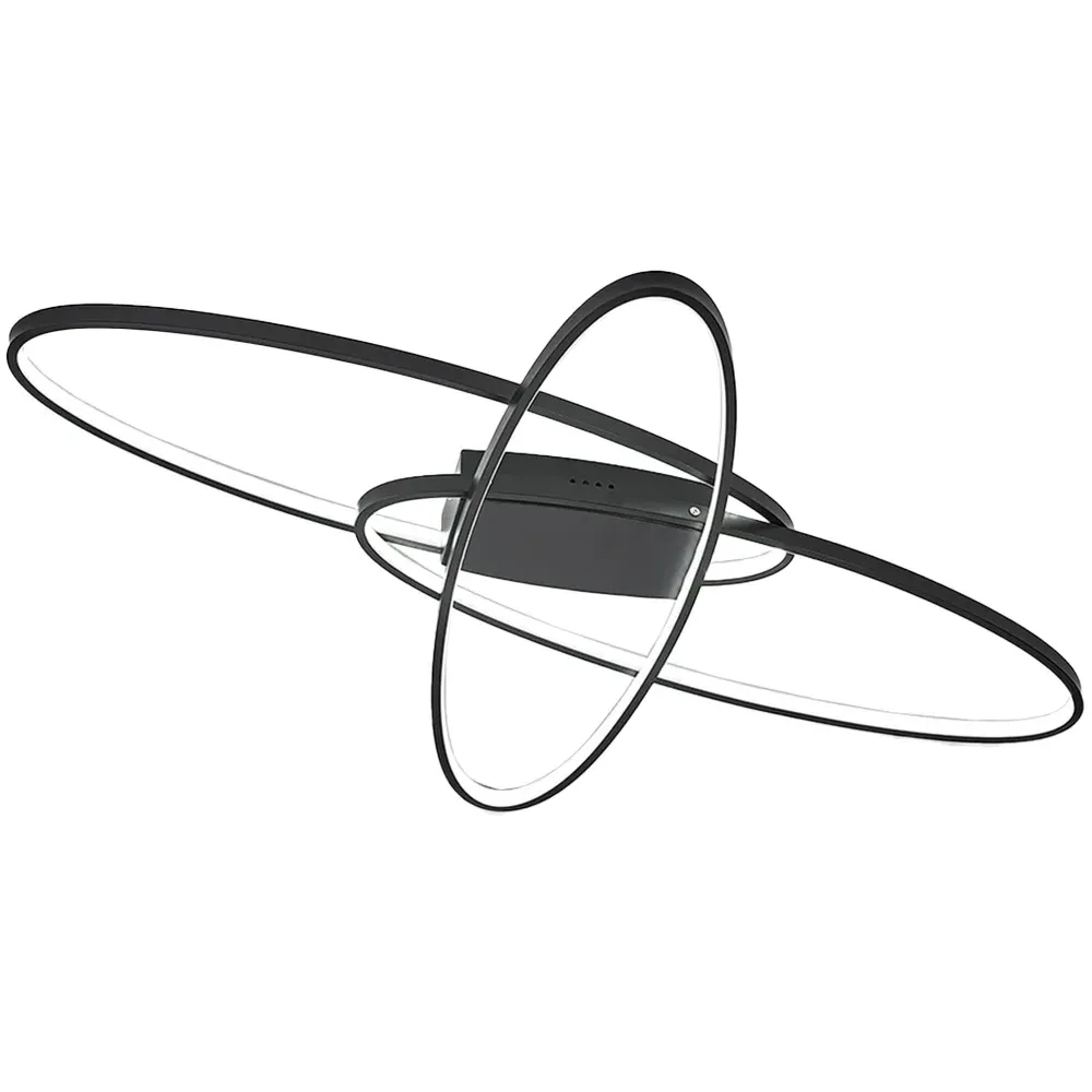 Cross Oval Ceiling Light - Black image