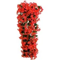 Decorative Wall Hanging Artificial Violet Vine Plant - Red