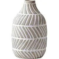 Distressed Ceramic Vase - Light Brown