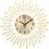 Drop-Shape Wall Clock with Crystal - Gold, Metal