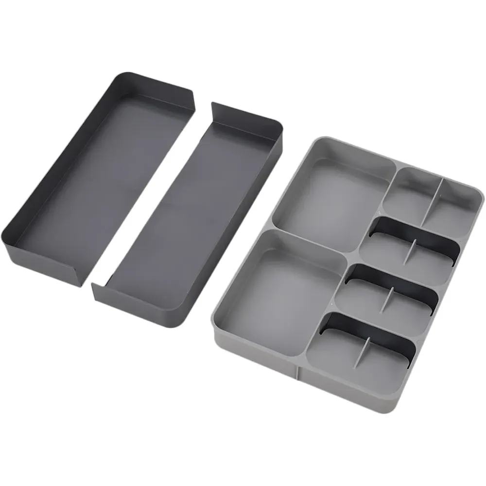 Expandable Cutlery Tray - Grey