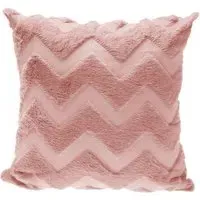 Faux Fur Throw Pillow - Pink