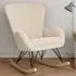 Faux Wool Rocking Chair - White