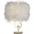 Feather Heart-Shaped Table Lamp - White