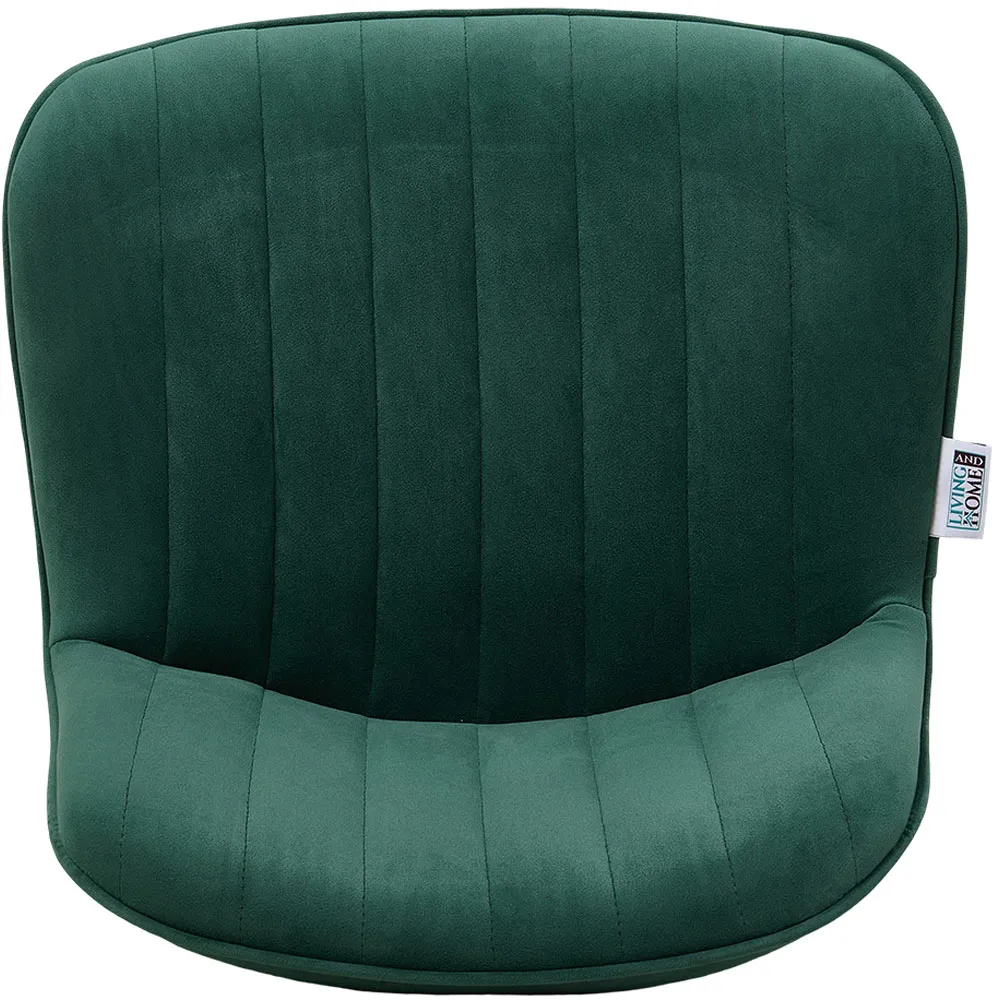 Flannel Upholstered Bar Stools Set of 2 - Dark Green