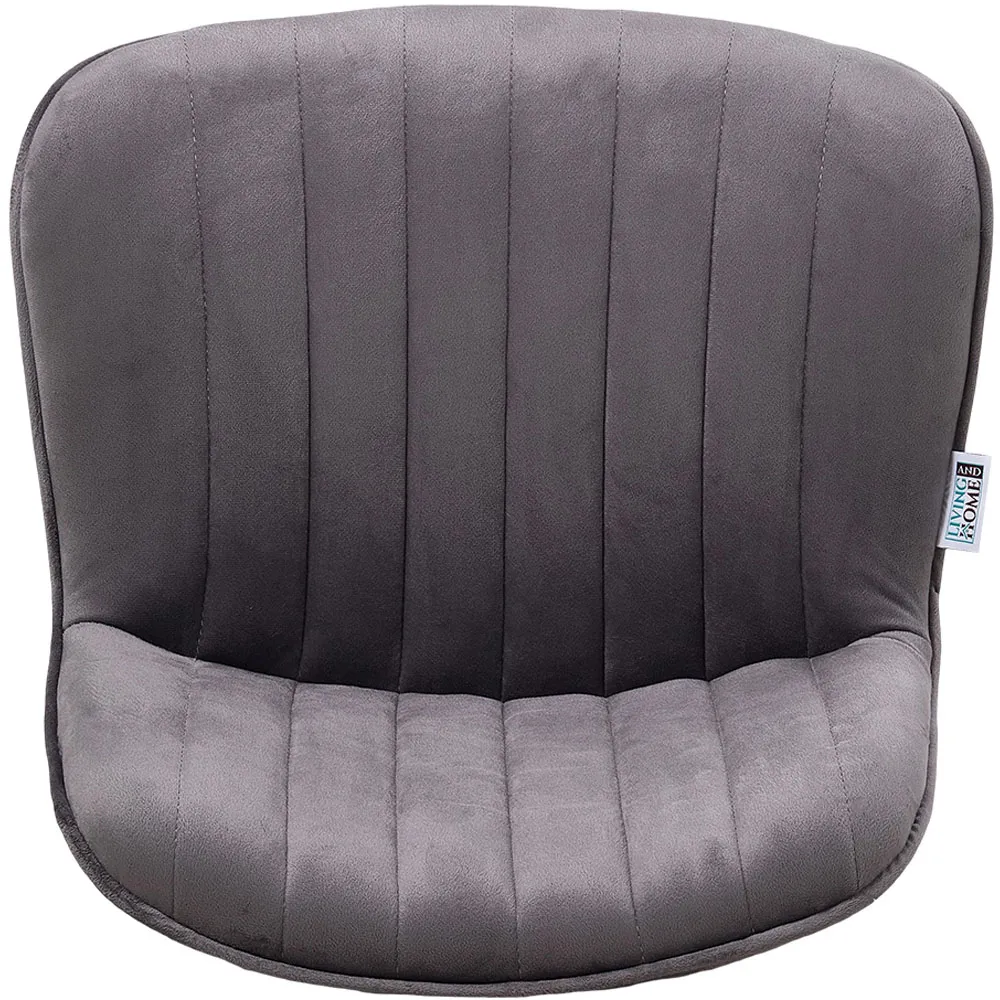 Flannel Upholstered Bar Stools Set of 2 - Grey