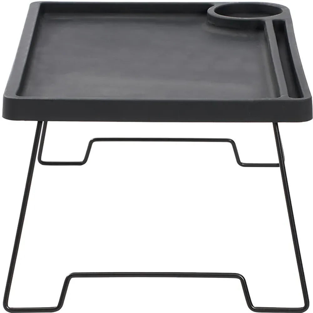 Foldable Bed Table with Cup Holder - Black
