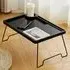 Foldable Bed Table with Cup Holder - Black
