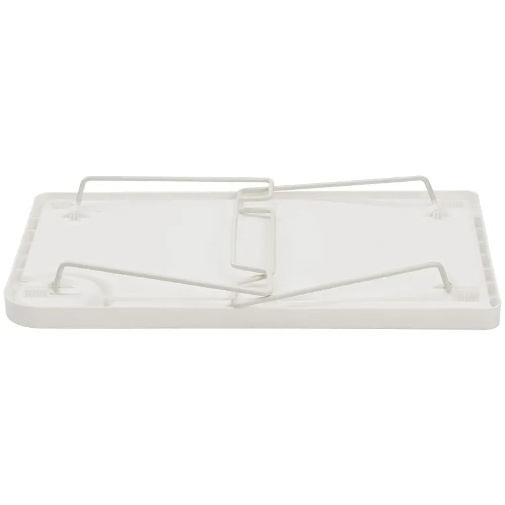 Foldable Bed Table with Cup Holder - White
