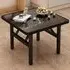 Foldable Coffee Table - Black, Marble Effect