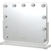 Frameless Hollywood LED Makeup Mirror - White