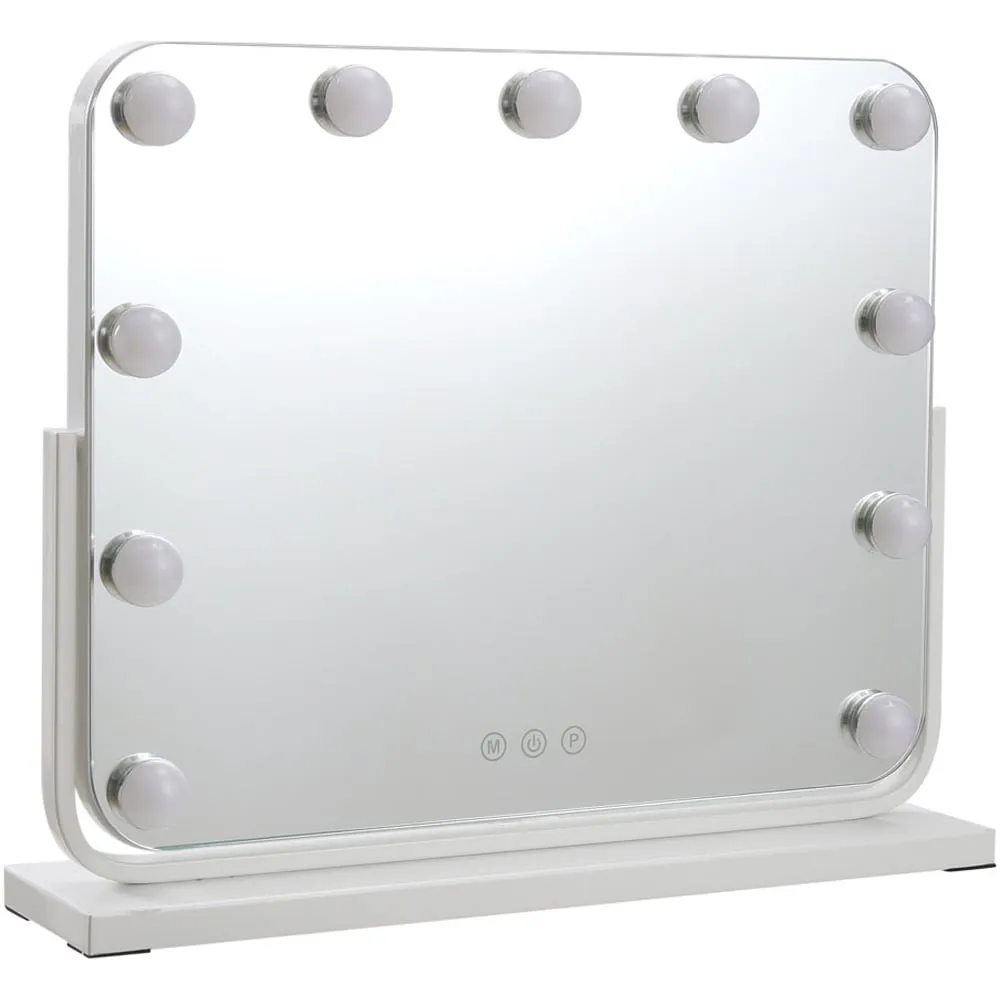 Frameless Hollywood LED Makeup Mirror - White