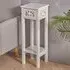 French Style Slim Side Table with Drawer - White, Wood
