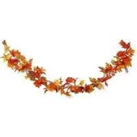 Garland with Maple Leaves 180cm - Orange