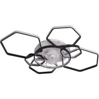 Geometrical 40 inch LED Ceiling Fan Light - Black